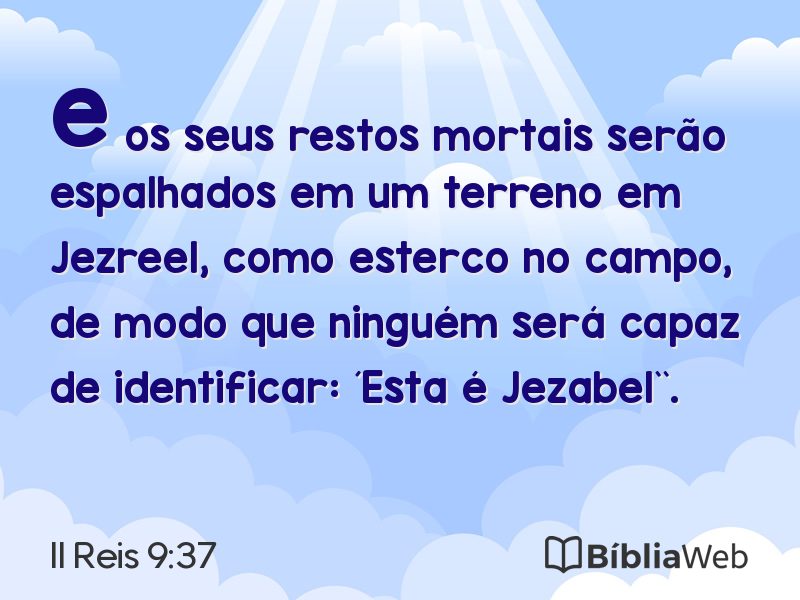 II Reis 9:37 em imagem para compartilhar
