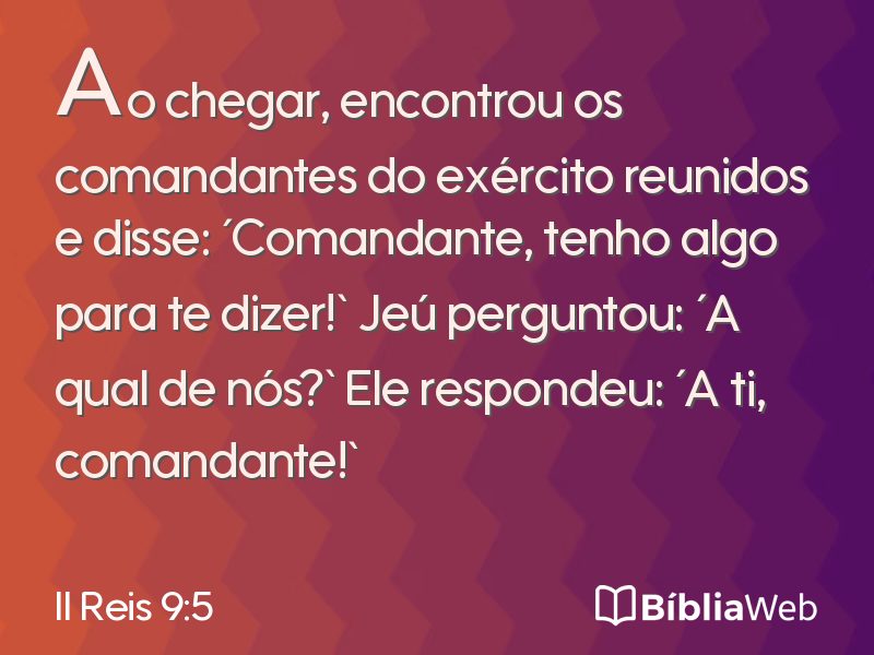 II Reis 9:5 em imagem para compartilhar