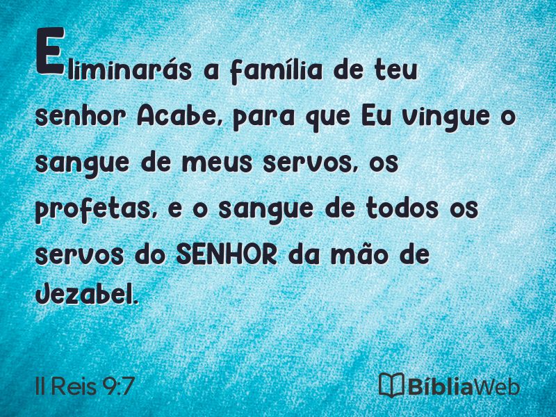II Reis 9:7 em imagem para compartilhar