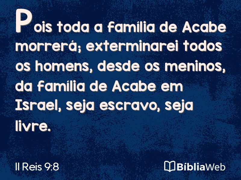 II Reis 9:8 em imagem para compartilhar