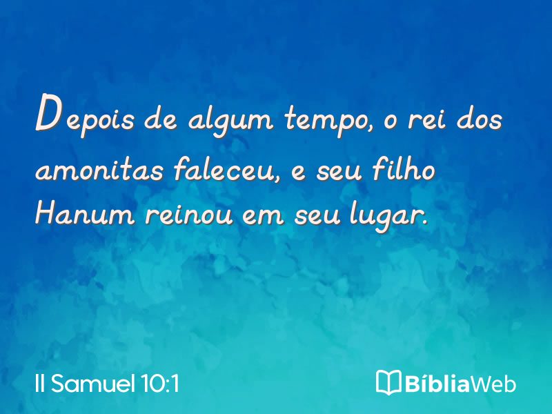 II Samuel 10:1 em imagem para compartilhar