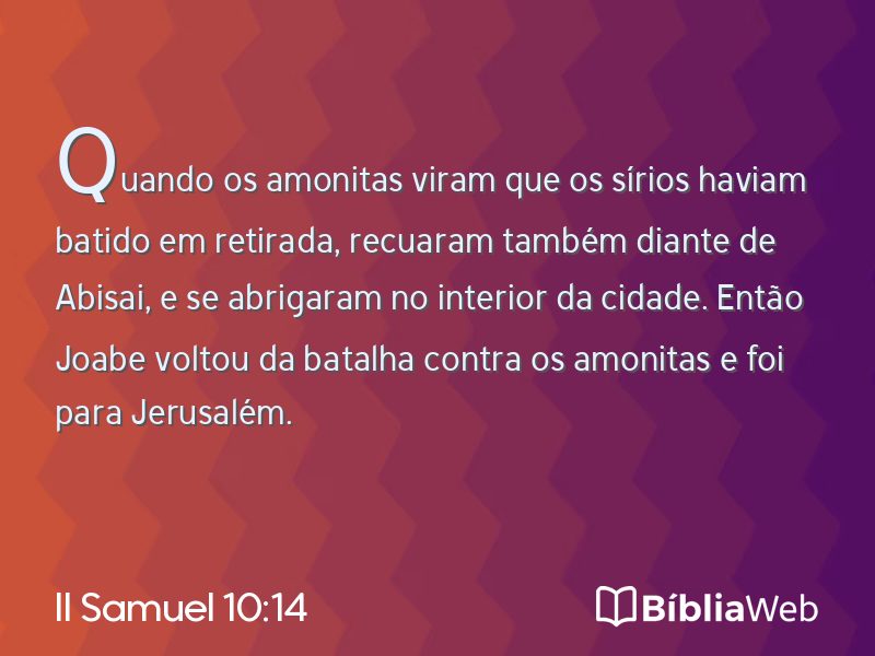II Samuel 10:14 em imagem para compartilhar