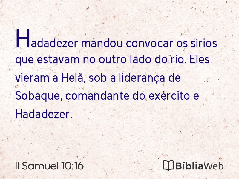 II Samuel 10:16 em imagem para compartilhar