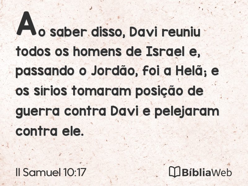 II Samuel 10:17 em imagem para compartilhar