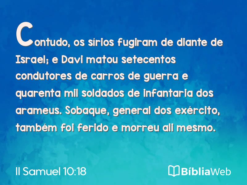 II Samuel 10:18 em imagem para compartilhar