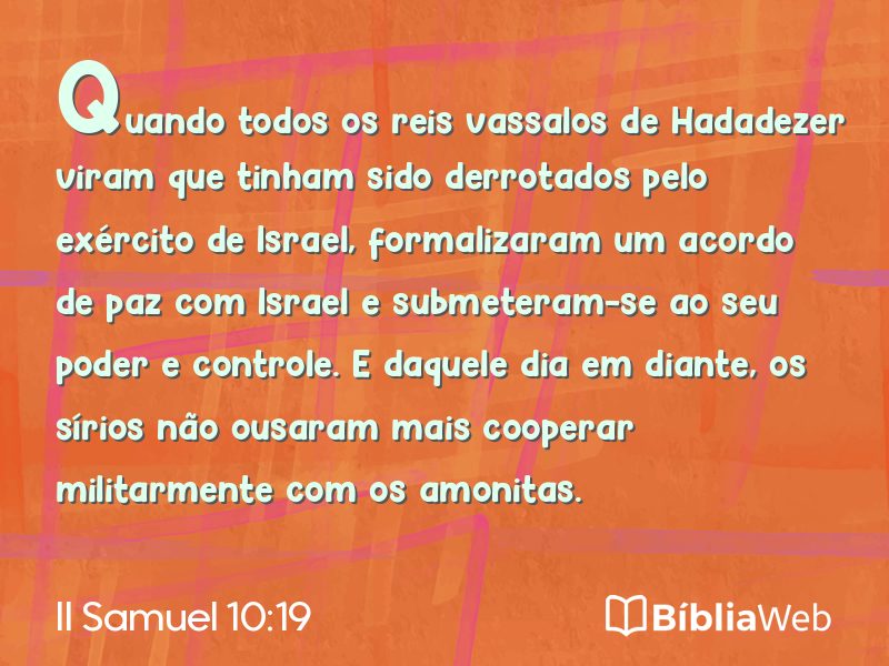 II Samuel 10:19 em imagem para compartilhar