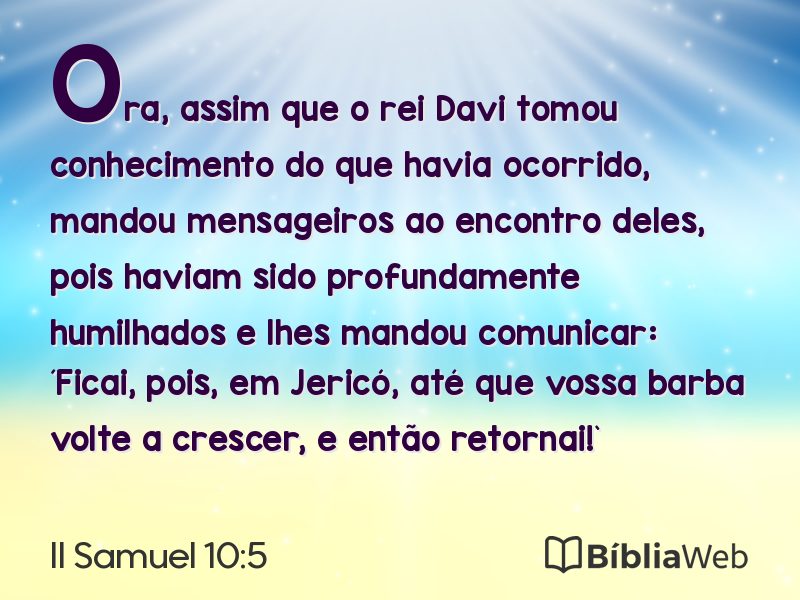 II Samuel 10:5 em imagem para compartilhar