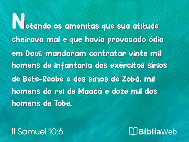 II Samuel 10:6 em imagem para compartilhar