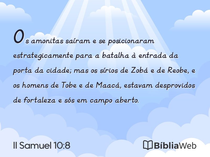 II Samuel 10:8 em imagem para compartilhar