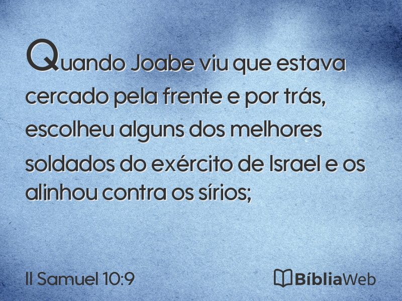 II Samuel 10:9 em imagem para compartilhar