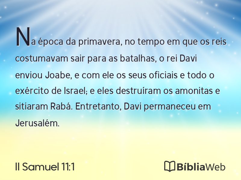 II Samuel 11:1 em imagem para compartilhar