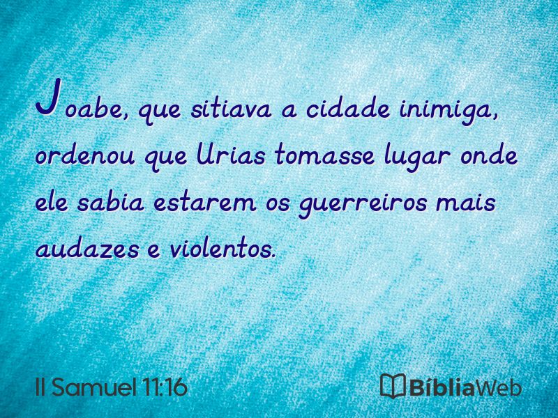 II Samuel 11:16 em imagem para compartilhar