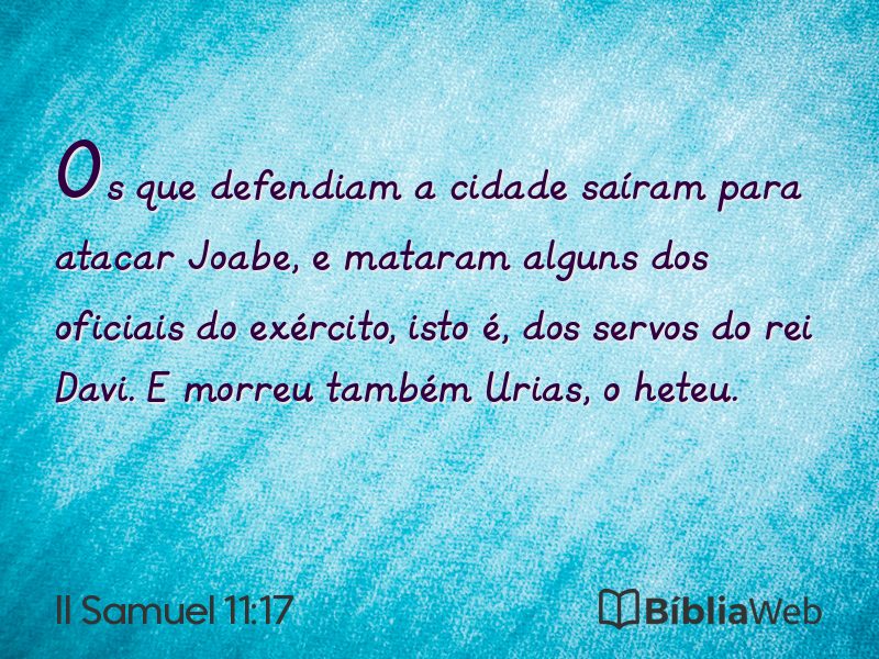 II Samuel 11:17 em imagem para compartilhar