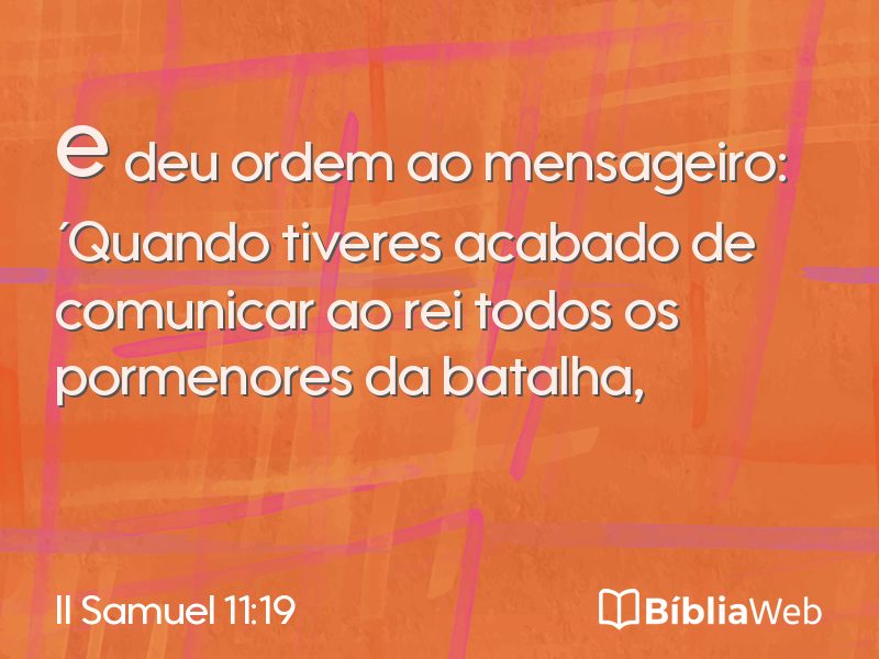 II Samuel 11:19 em imagem para compartilhar