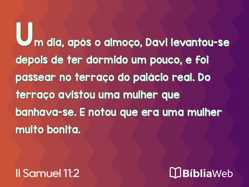 II Samuel 11:2 em imagem para compartilhar