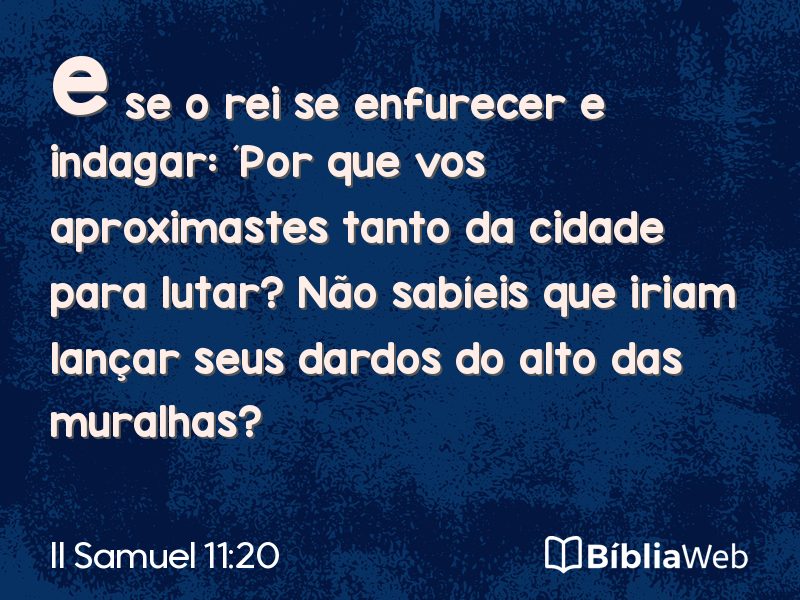 II Samuel 11:20 em imagem para compartilhar