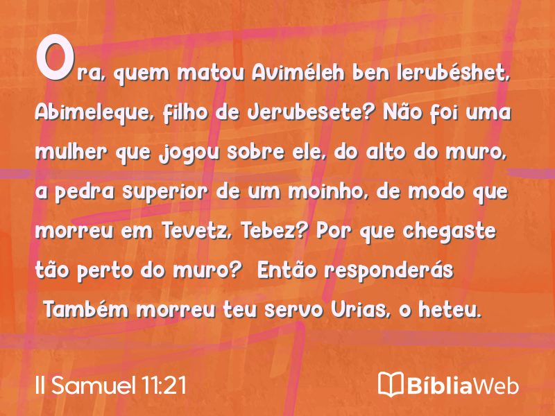 II Samuel 11:21 em imagem para compartilhar