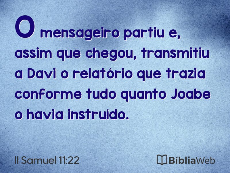 II Samuel 11:22 em imagem para compartilhar
