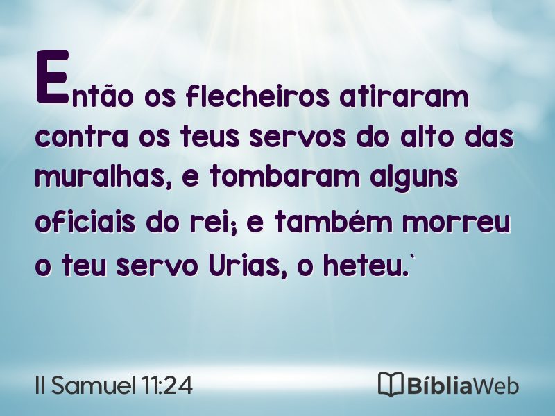 II Samuel 11:24 em imagem para compartilhar