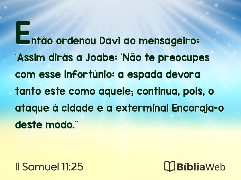 II Samuel 11:25 em imagem para compartilhar