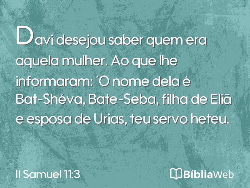 II Samuel 11:3 em imagem para compartilhar