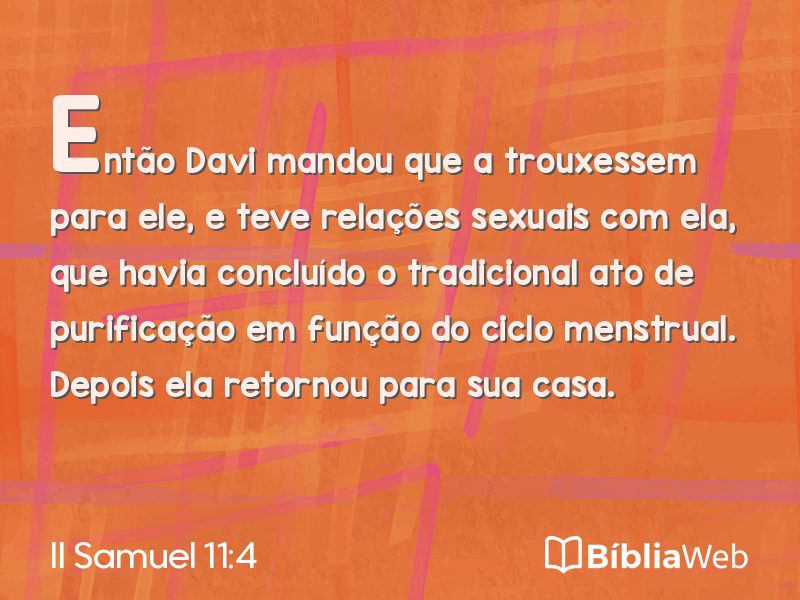 II Samuel 11:4 em imagem para compartilhar
