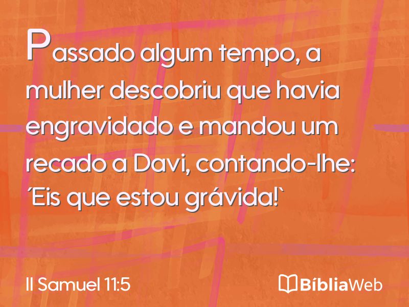 II Samuel 11:5 em imagem para compartilhar