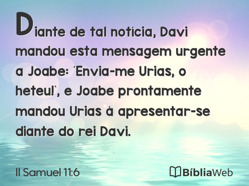 II Samuel 11:6 em imagem para compartilhar