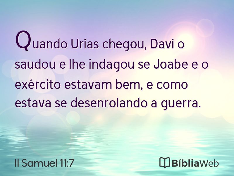 II Samuel 11:7 em imagem para compartilhar