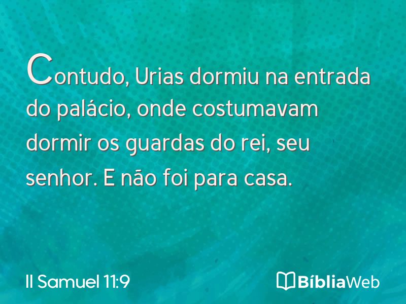 II Samuel 11:9 em imagem para compartilhar