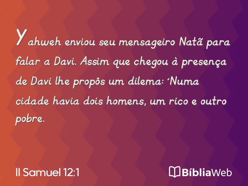 II Samuel 12:1 em imagem para compartilhar