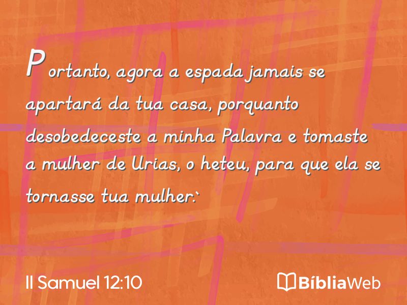 II Samuel 12:10 em imagem para compartilhar