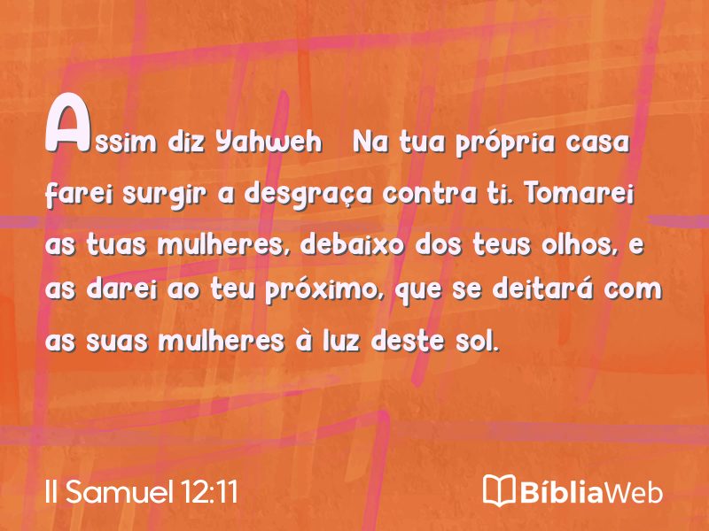 II Samuel 12:11 em imagem para compartilhar