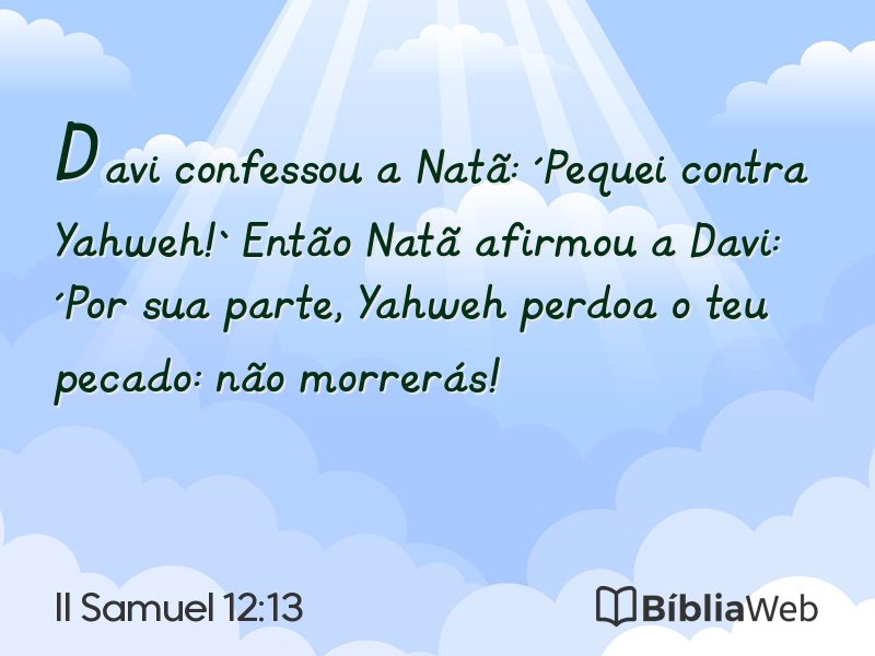 II Samuel 12:13 em imagem para compartilhar