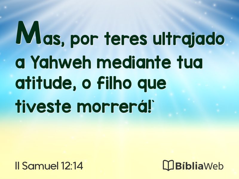 II Samuel 12:14 em imagem para compartilhar