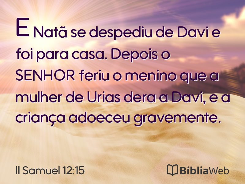 II Samuel 12:15 em imagem para compartilhar