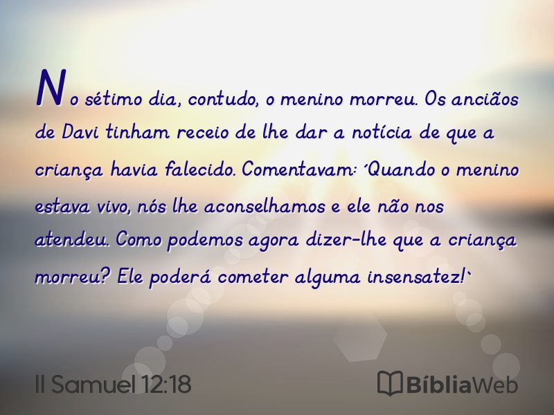 II Samuel 12:18 em imagem para compartilhar