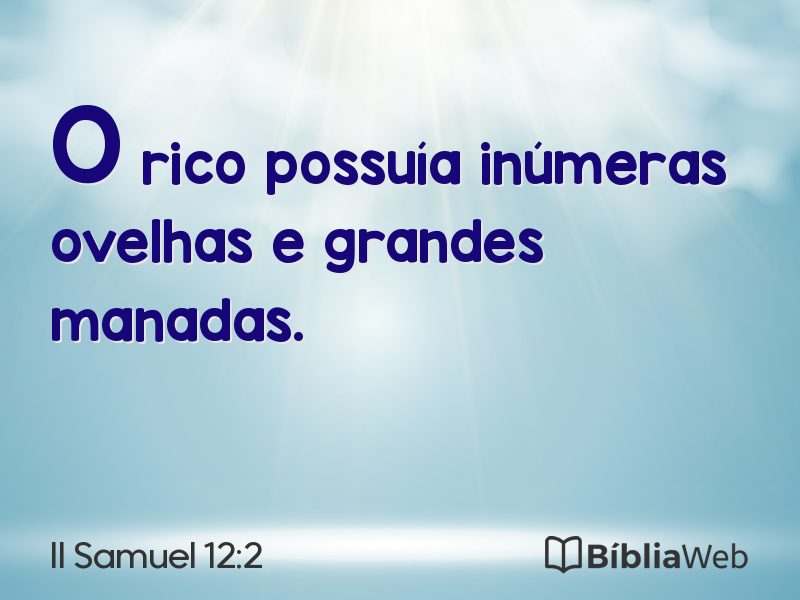 II Samuel 12:2 em imagem para compartilhar