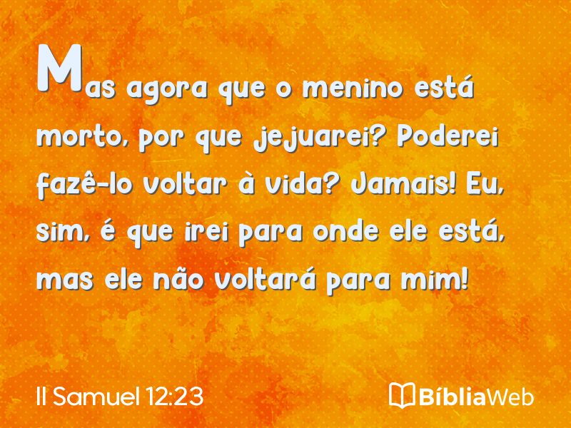 II Samuel 12:23 em imagem para compartilhar