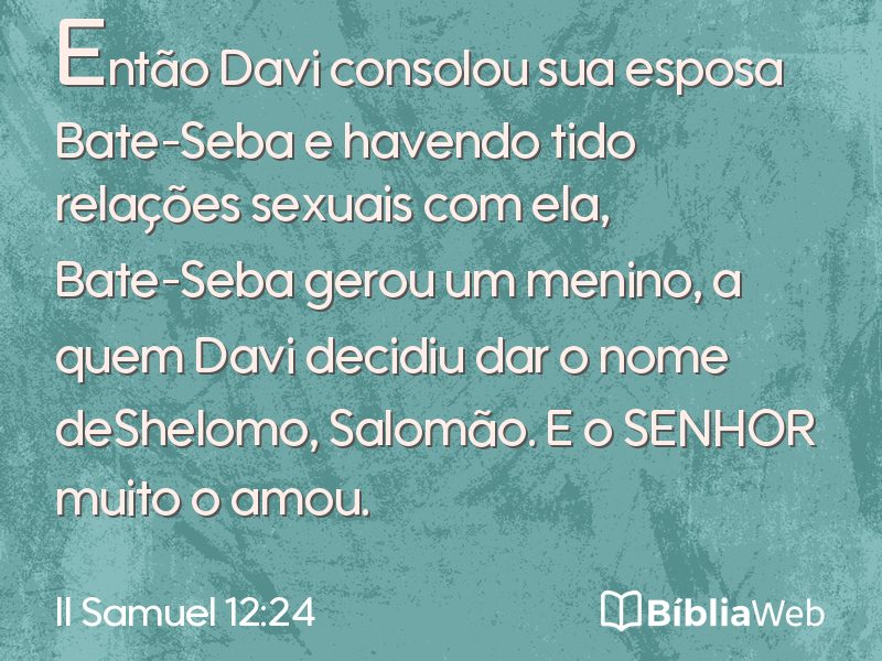 II Samuel 12:24 em imagem para compartilhar