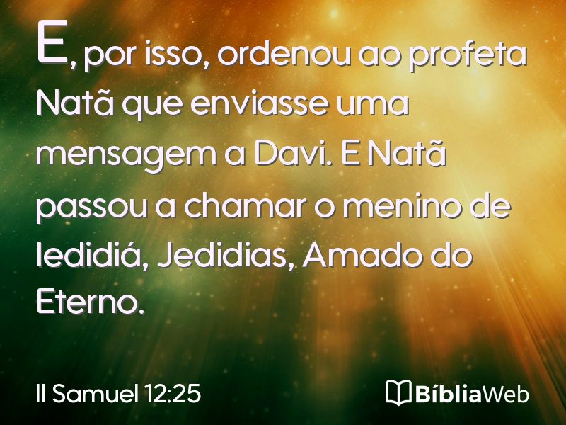 II Samuel 12:25 em imagem para compartilhar