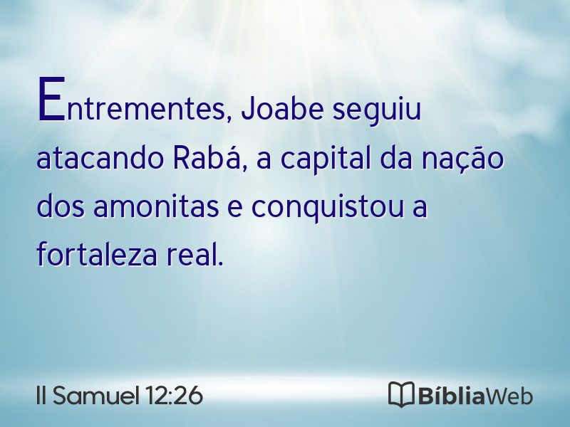 II Samuel 12:26 em imagem para compartilhar