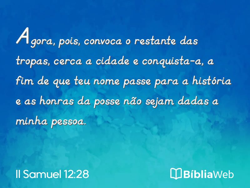 II Samuel 12:28 em imagem para compartilhar