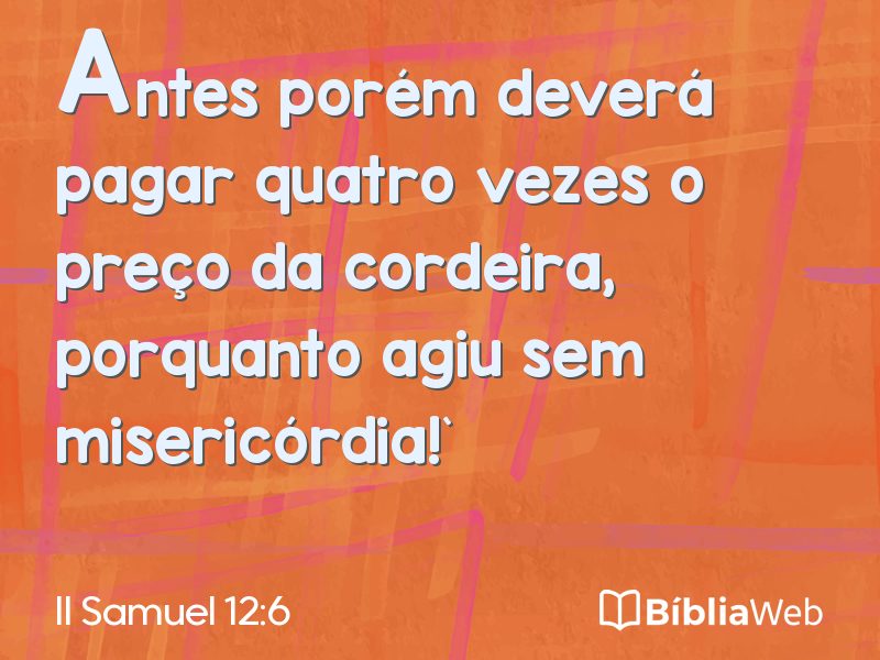 II Samuel 12:6 em imagem para compartilhar