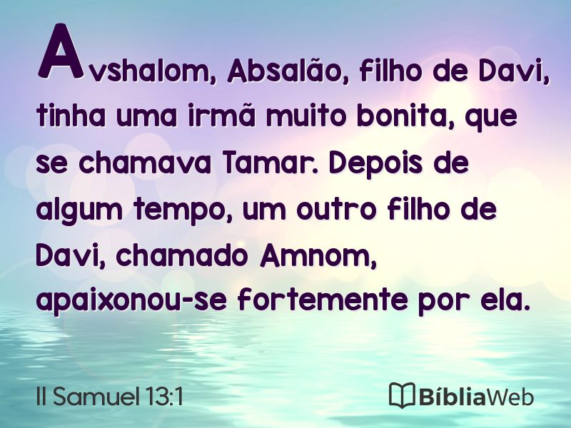 II Samuel 13:1 em imagem para compartilhar