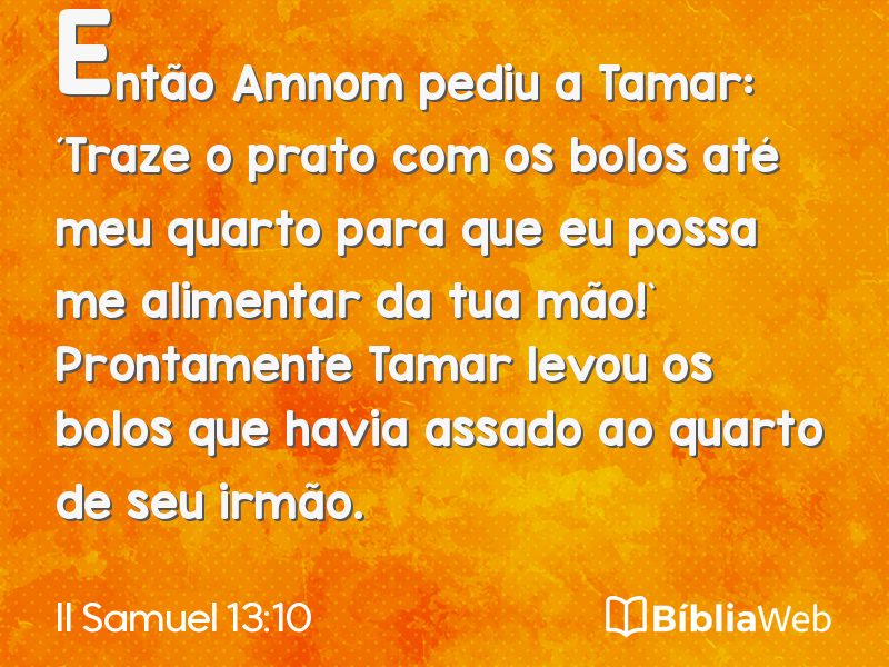 II Samuel 13:10 em imagem para compartilhar