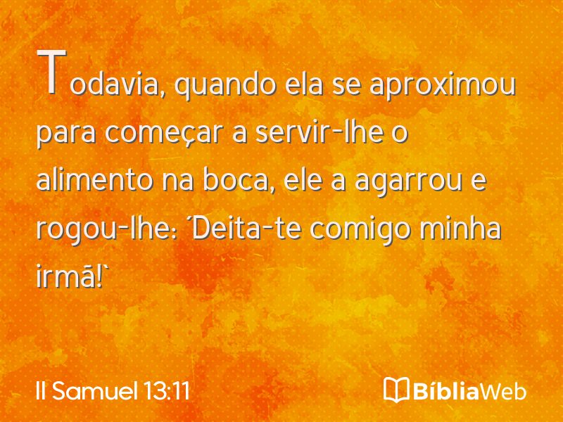 II Samuel 13:11 em imagem para compartilhar