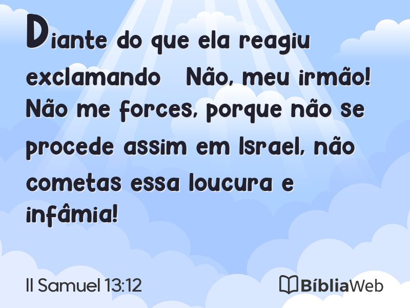 II Samuel 13:12 em imagem para compartilhar