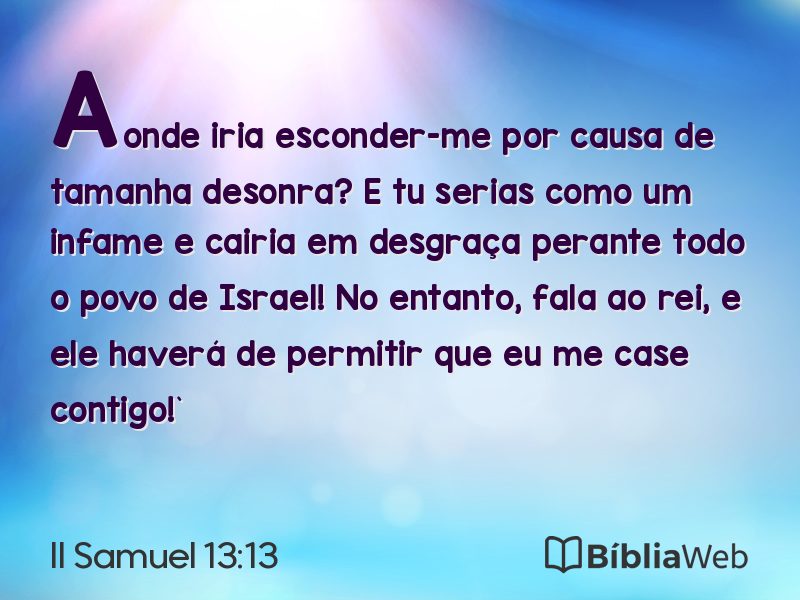 II Samuel 13:13 em imagem para compartilhar
