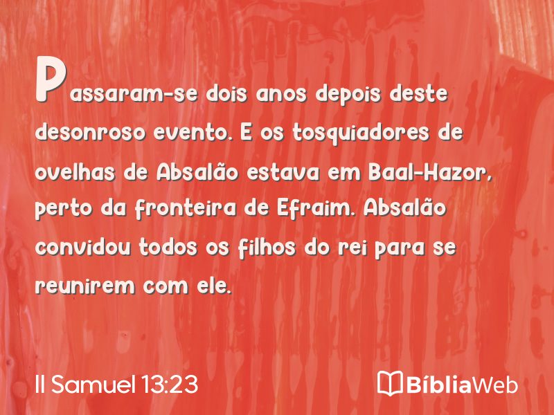 II Samuel 13:23 em imagem para compartilhar